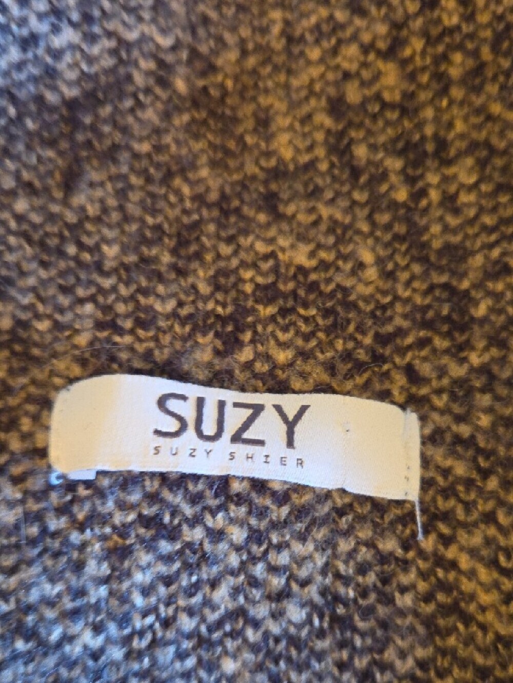 Suzy Shier Women's Open-Front Cardigan in Charcoal Gray - Picture 2 of 4